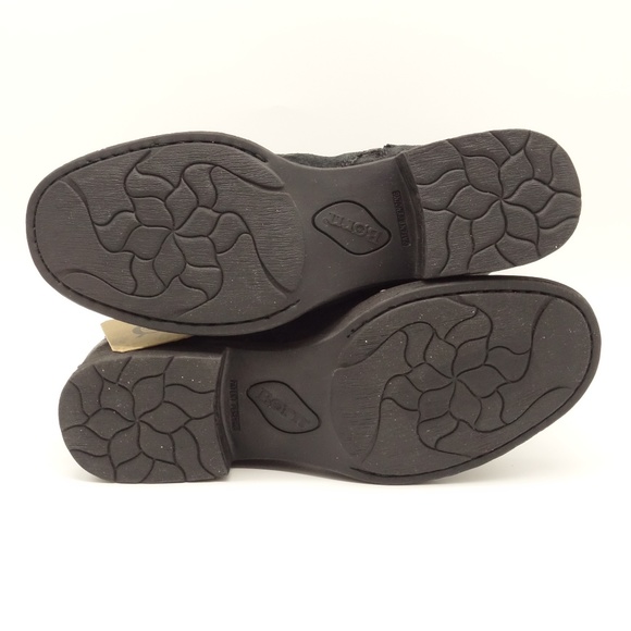 NWT BORN SYD Ankle Boots Black Distressed Leather - Picture 7 of 8